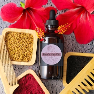 Hair Growth Oil, made from organic/ natural ingredients to promote hair growth, reduces hair falls and strengthened hair follicles.