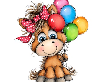 Whimsical Birthday Animals Clipart – Cute Party PNG Set (Instant Download) 33 PNG