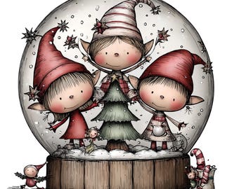 Whimsical Christmas Clipart Bundle – Cute Holiday PNG Set (Digital Download, Commercial Use)  182 PNG