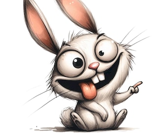 Clipart di coniglietto carino: adorabile pacchetto PNG di coniglio acquerello (download digitale) 100 PNG