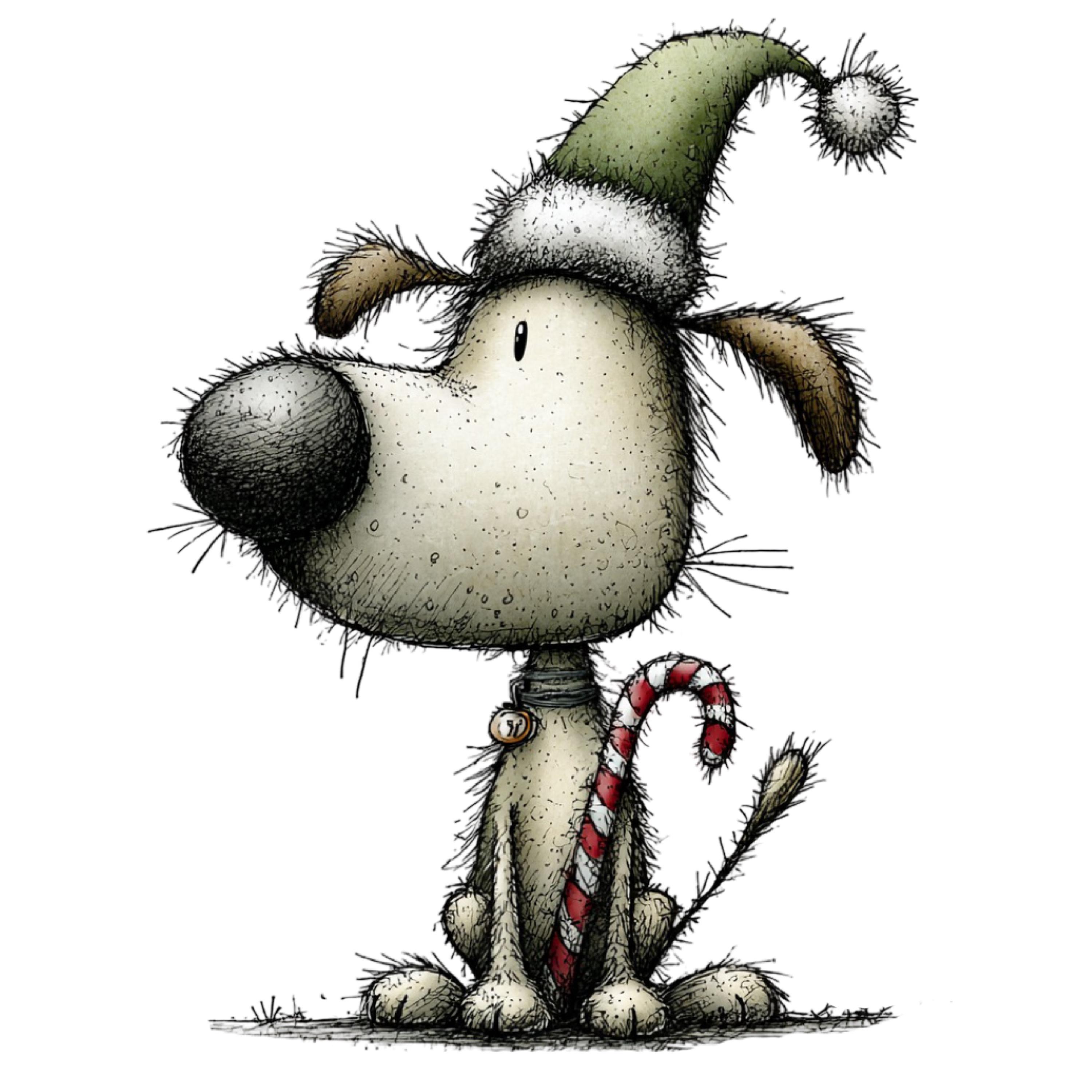 Whimsical Christmas Dogs Clipart – Cute Holiday Pet PNG Bundle (digital ...