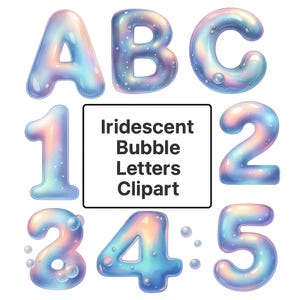 36 PNG Iridescent Bubble Letters Clipart,HighResolution Images,Alphabet Png, Instant Download,Transparent Background PNG,Doodle Alphabet