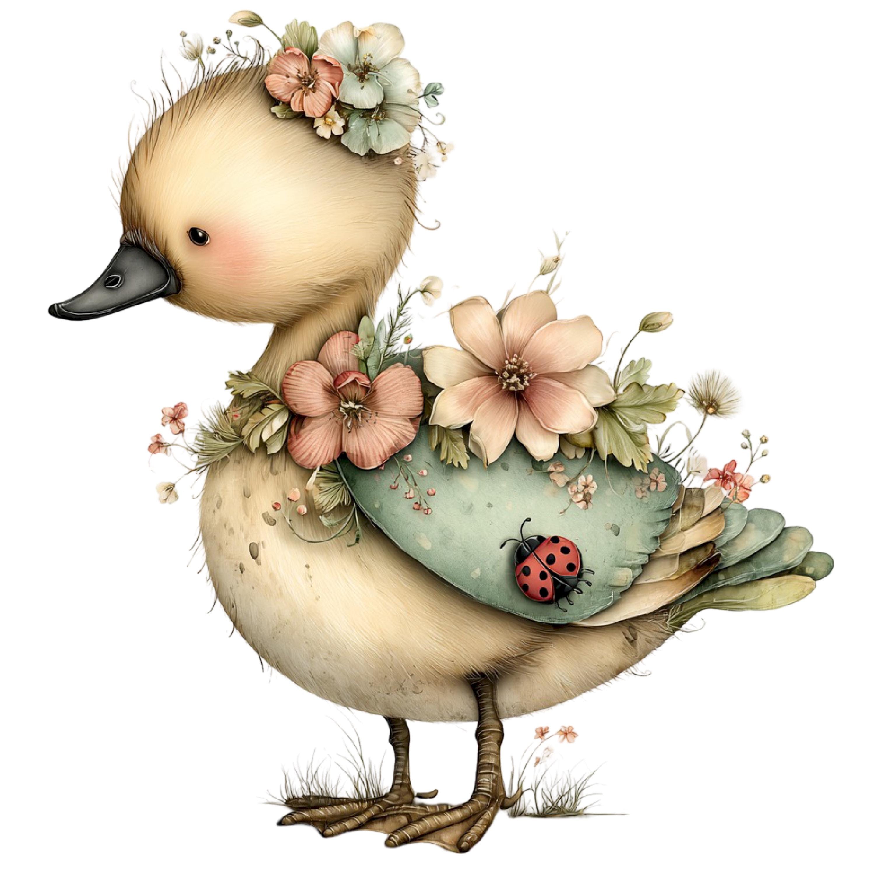 Springtime Goose Spring Goose Illustration Set: Seasonal Farm Animal Art 27 PNG - Etsy