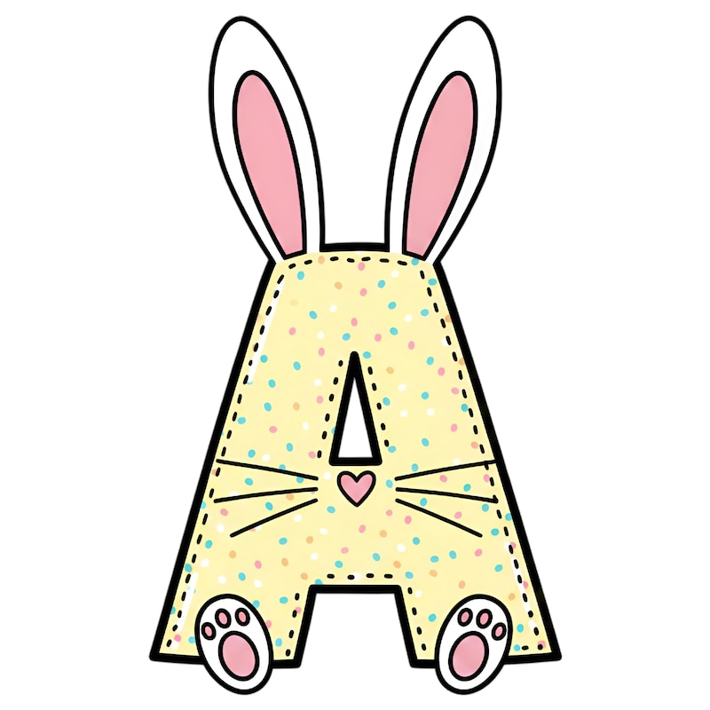 Cut Rabbits Easter Alphabet Easter - Etsy UK