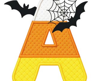 Halloween Alphabet Clipart: Spooky Embroidery Font, Printable Letters (PNG, JPG Digital Download)