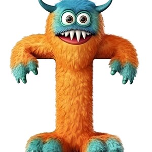 Monster Alphabet Sublimation Clipart: Playful Letter Set 26 PNG - Etsy