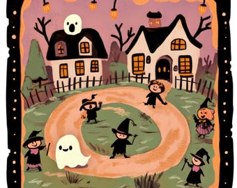 Retro Halloween Clipart PNG Bundle: Spooky Vintage Graphics (Digital Download, Commercial Use OK)