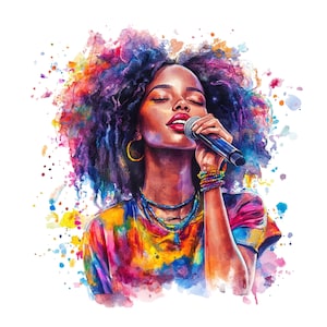 Black History Month Afro Girls Clipart: Melanin Queen PNG (Digital Download)  20 PNG
