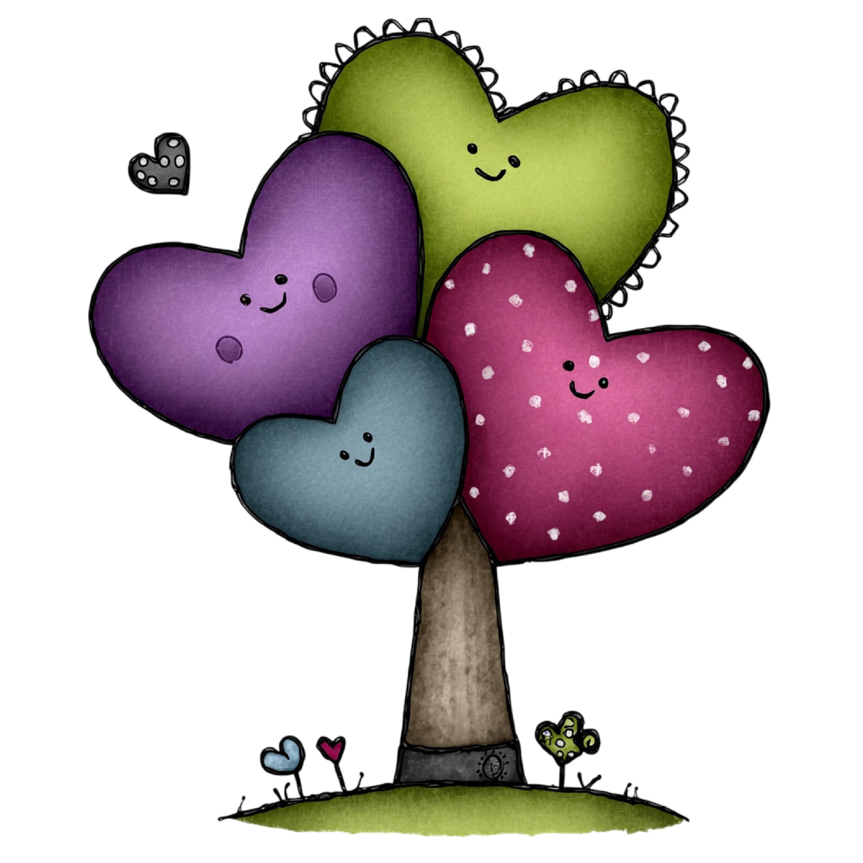 Whimsical Valentines Day Heart Tree Clipart – Watercolor Love Holiday ...