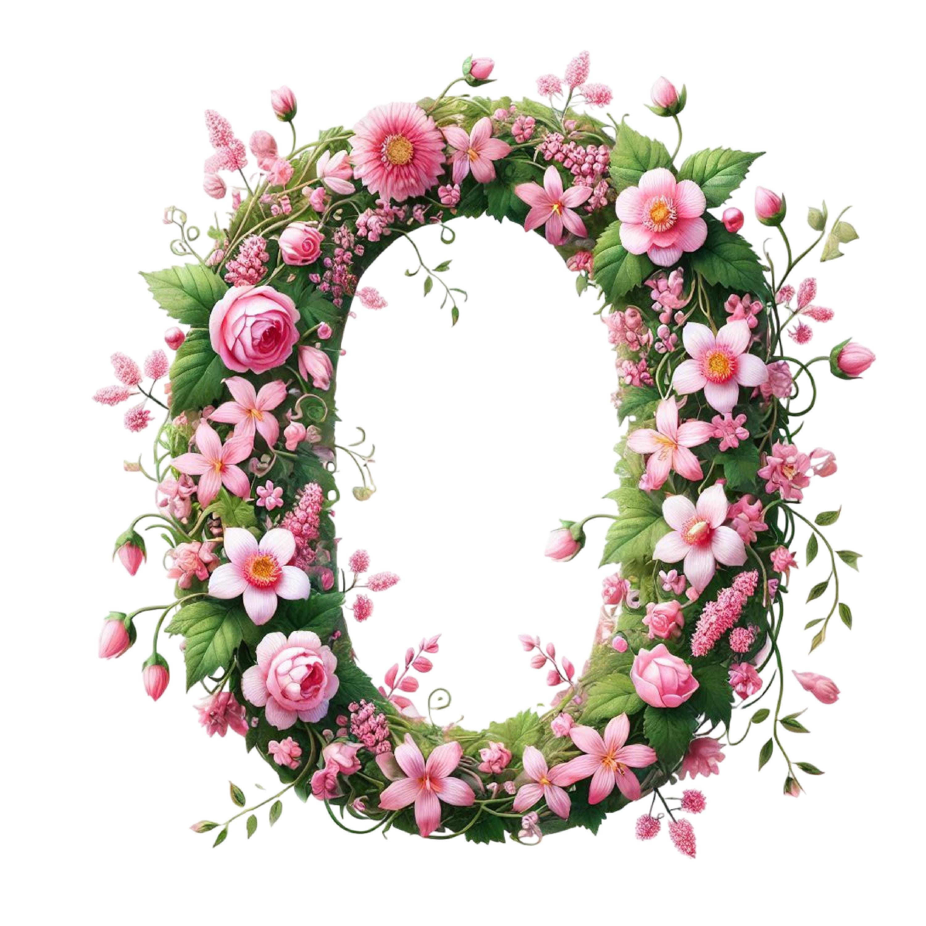 36 PNG Spring Floral Alphabet Letters Clipart,highresolution Images ...
