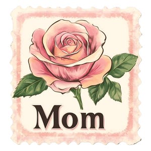 39 PNG Retro Mothers Day Postage Clipart,Digital Art Files,Commercial Use Clipart,Transparent Background PNG,High Resolution Images