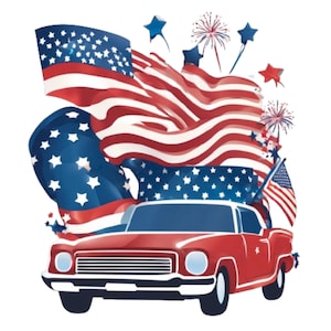 31 PNG 4th of July Car Sublimation,American Clipart,Patriotic sublimation,USA Independence Clipart, Independence Day,4 of the July
