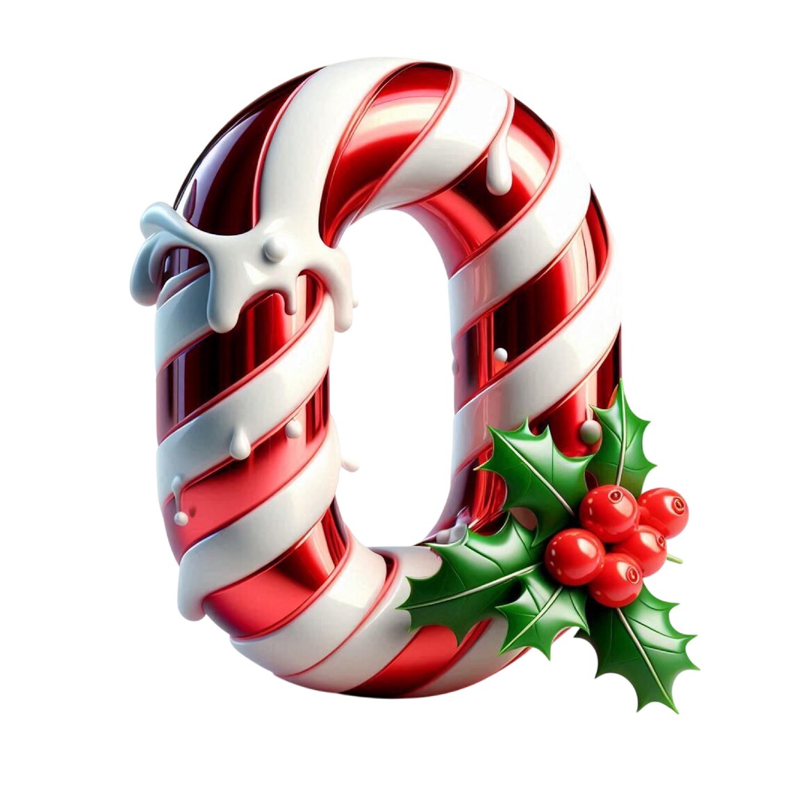 Candy Cane Christmas Alphabet PNG: Festive Letter Clipart Images ...