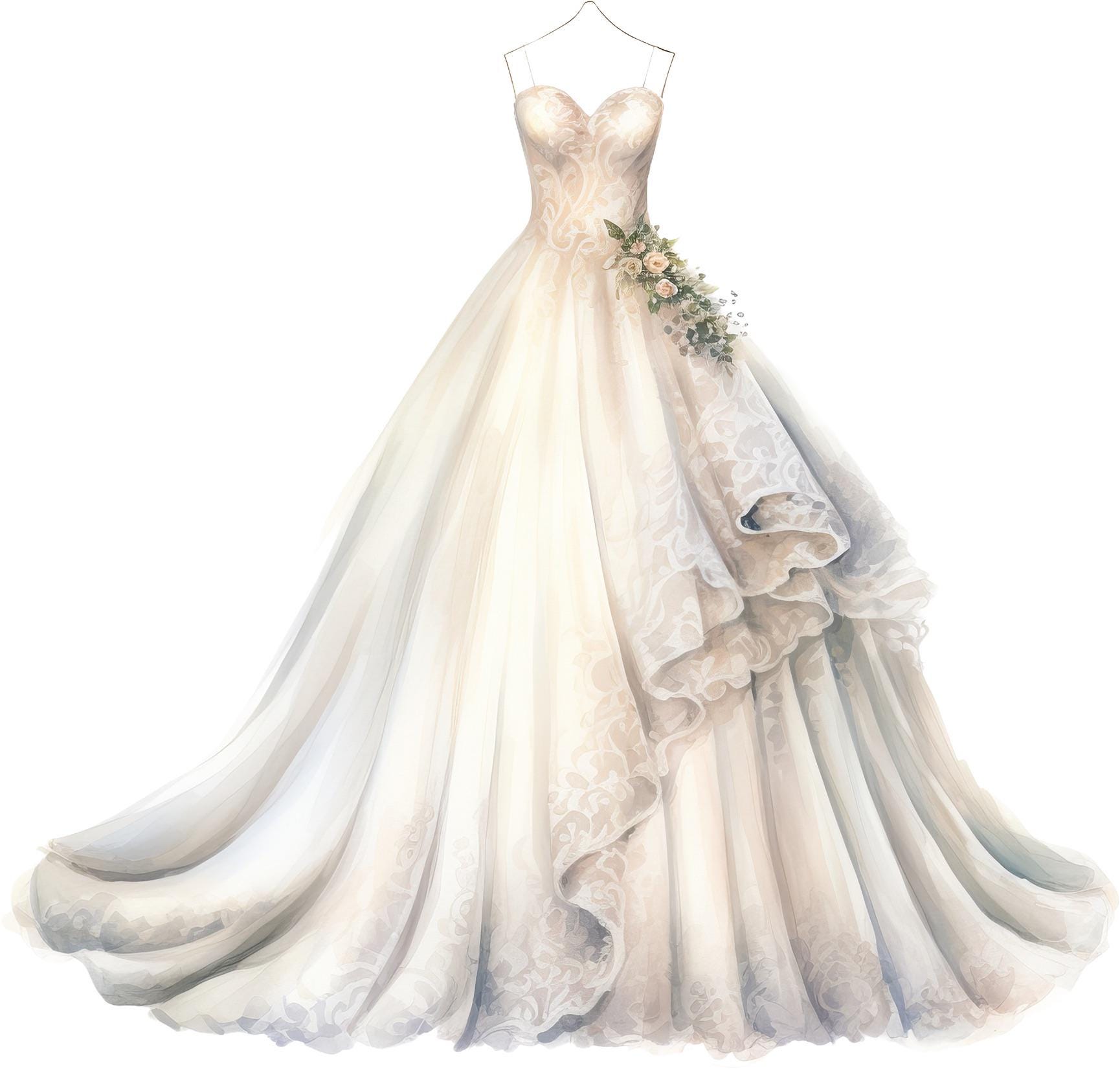 29 PNG Wedding Dress Clipart,High Resolution Images,Just Married Clipart,Wedding Png Clipart, Wedding clip art,Summer Wedding Png