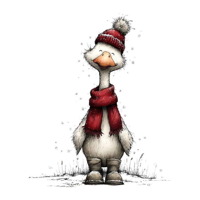Christmas Animal Clipart – Cute Holiday Animals PNG Set (digital ...