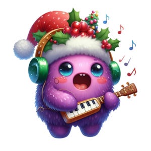 20 Cute Christmas Monster Sublimation,Cute Christmas PNGs,Instant Digital Use,Digital Clipart,Printable Art, Sublimation Christmas