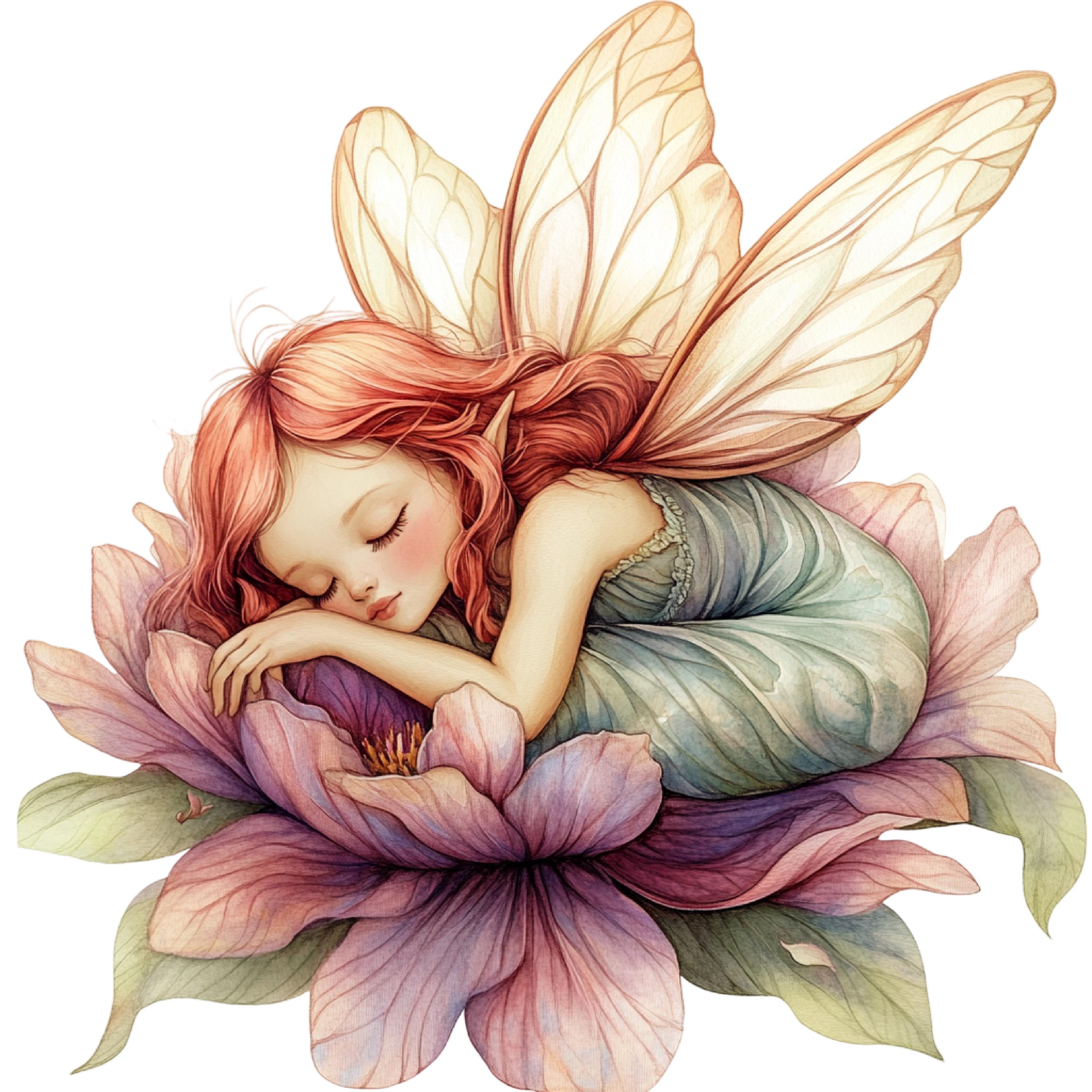 Fairyland Watercolor Clipart – Cute Magical Fairy PNG Bundle (digital ...