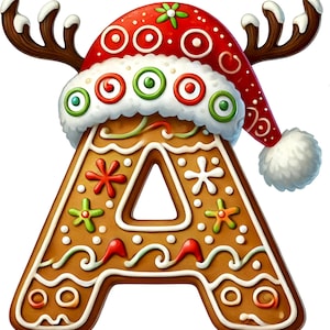 36 PNG Christmas Alphabet Bundle Numbers Clipart,Christmas Alphabet PNG Clipart,Festive Letters,Digital Download,Alphabet Sublimation