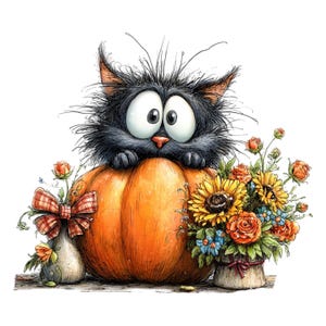 Pacchetto di 27 clipart di Halloween con sbirciatine stravaganti in formato PNG e JPG – Grafiche carine e spettrali con sbirciatine / Uso commerciale