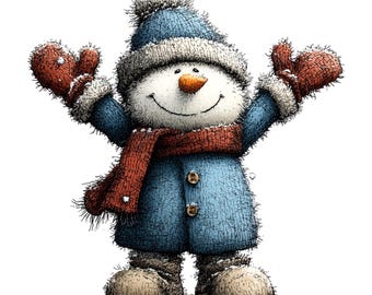 Imágenes prediseñadas navideñas de color azul hielo con un toque caprichoso: Gráficos PNG de vacaciones de invierno, paquete estético adorable (descarga digital - 34 PNG)