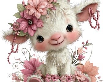 Spring Animals Clipart Set: Whimsical Seasonal Illustration Bundle 37 PNG