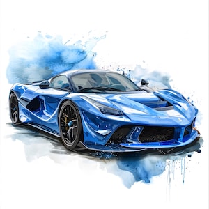 12 PNG Sports Racing Car Clipart,Digital Paper Craft, Commercial Use, Watercolor Clipart,Car Png, Instant Download,Digital Download, Car Png