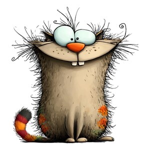 Whimsical Cats Clipart Bundle – Cute Kitty PNG Set (digital Download ...