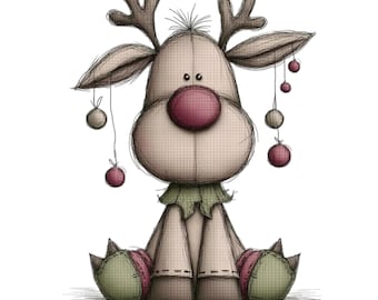Whimsical Christmas Animals Clipart: Cute Holiday PNG Images (Digital Download) 43 PNG