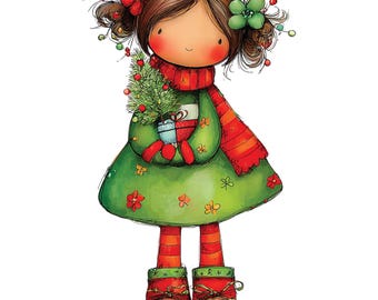 Whimsical Christmas Fairy Clipart – Magical Holiday PNG Set (Instant Download) 34 PNG