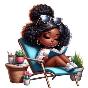 Boss Babe PNG Bundle: Black Woman Afro Art, Commercial Use (Digital Download)  27 PNG