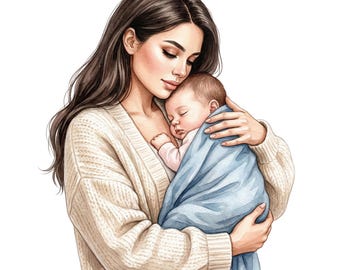 Mom Baby PNG Clipart Set Mother Child Illustration 104 PNG