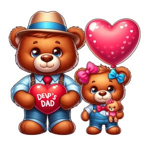 21 PNG Vater und Sohn Teddy Bär Clipart, Vatertag digitaler Download, druckbare Vatertagsgeschenk, Geschenk für Papa vom Sohn,Vater Png