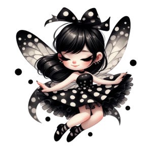 Black Fairy Pin Up PNG: Melanin Queen Illustration (Digital Download, Commercial Use) 28 PNG