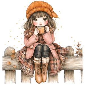 Handgezeichnete Herbst Clipart Bundle Digitaler Download PNG 67 Png Set