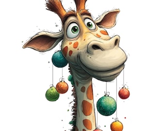 Quirky Christmas Animals Clipart – Funny Holiday PNG Set (Instant Download, Commercial License) 19 PNG
