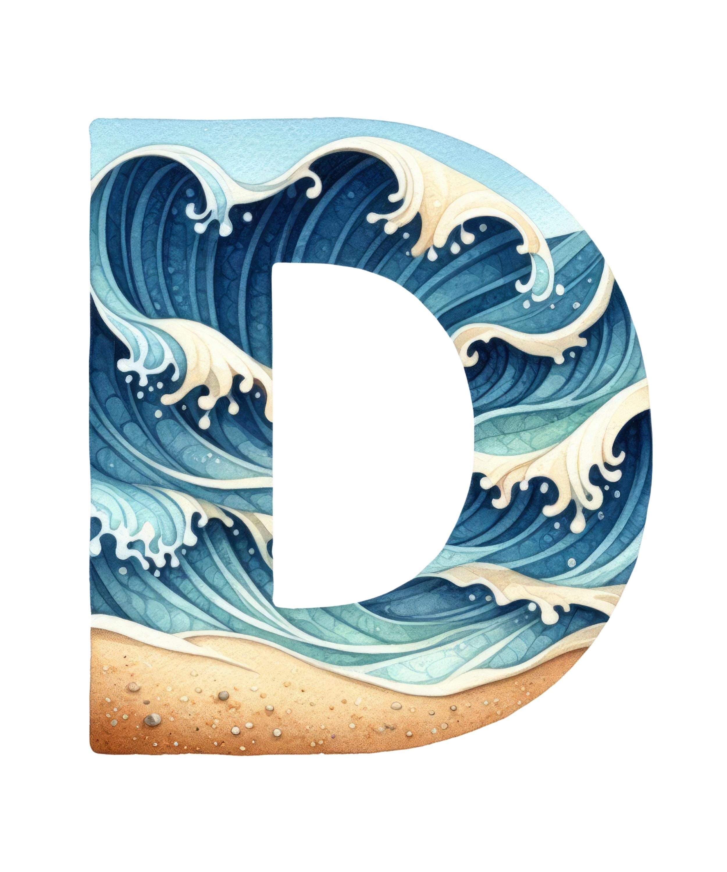 Summer Beach Doodle Alphabet & Numbers: Fun Hand Drawn Letters PNG Set ...