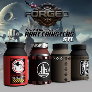 Batuu Part Cannister Prop STL Set of 4 - Inspired by Batuu Star Wars