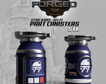 Droid Depot Part Cannister Prop STL Set of 2 - Inspired by Batuu Star Wars