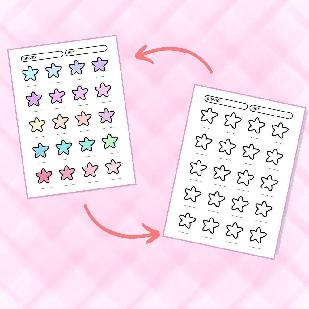 Color Swatch Sheet for Alcohol Markers Blank Color Swatch Chart ...