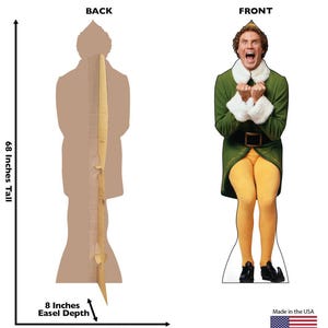 Will Ferrell, photo en carton taille réelle Excited Buddy Elf, silhouette découpée sur le corps entier, debout, photo découpée en carton grandeur nature
