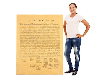 Figura de cartón a tamaño real de la Declaración de Independencia, decoración patriótica de la historia de EE. UU., accesorio para el 4 de julio.