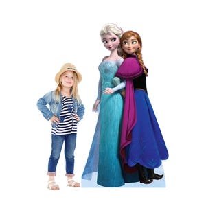 Elsa et Anna Disney grandeur nature, La reine des neiges en carton, La reine des neiges Disney en carton découpé taille réelle, décoration de fête d'anniversaire, événements
