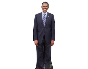 President Obama Life Size Cardboard Cutout, Barack Obama Standee, Patriotic Decor, Historical Figure Display, Educational & Party Prop