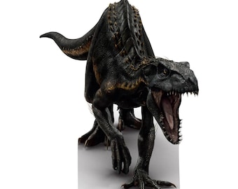 Indoraptor Jurassic World Life-Size Cardboard Cutout, Dinosaur Party Decor, Movie Prop,Kids Birthday Decoration,Dinosaur Birthday Invitation