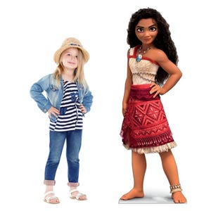 Découpe en carton taille réelle Moana, célébrité découpée, fête d'anniversaire Disney Moana, découpe du corps entier, photo découpée en carton grandeur nature