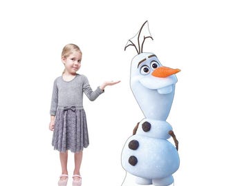 Olaf Frozen 2 Lifesize Cardboard Cutout, Disney Standee, Snowman Party Decor, Photo Booth Prop, Winter Wonderland Display