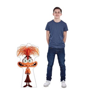 Décoration d'anniversaire Anxiety Inside Out 2, taille réelle, Inside Out 2 Anxiety - Découpe grandeur nature pour les fans, Décoration d'anniversaire à l'envers 2