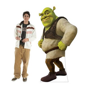 Papier découpé Shrek, Voyageur voyageant au cinéma DreamWorks, Décoration de fête Shrek, Accessoire d'anniversaire d'enfant, Présentoir ogre géant, Soirée à thème Shrek