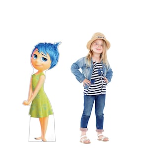 Découpage en carton taille réelle de Joy Standee Inside Out 2 pour événements et chambres d'enfants