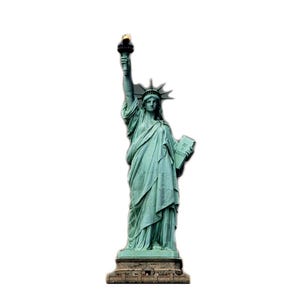 Statue de la Liberté en carton - Accessoire de fête et décoration patriotique Etats-Unis, Statue de la Liberté voyageant en carton découpé pour le 4 juillet